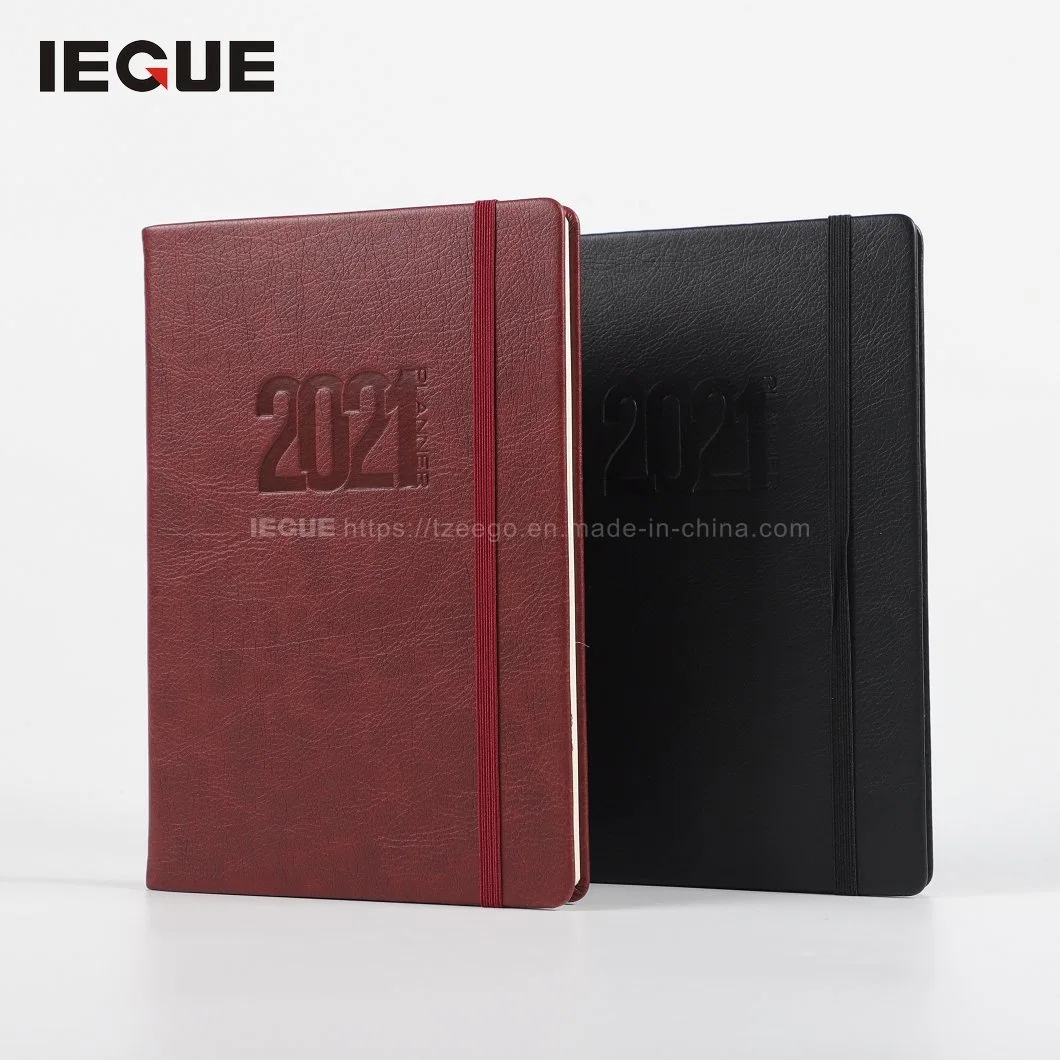 Wholesale Personalized Office Diary 2020 Eco Friendly PU Leather Cover A5 Notebook with Pen