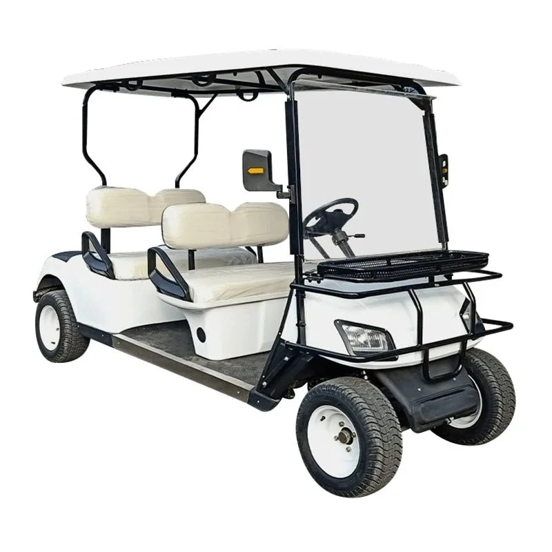 2023 Popular Sport 4 Seat 6 Seater 4/5kw Side by Side Electric Golf Cart, Cheap Adult Farm 4X2 off Road Golf Car with 2-Point Seatbelt