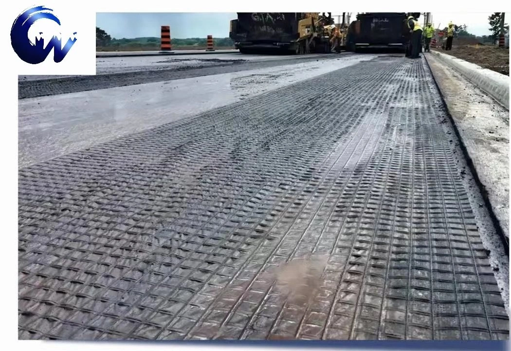 Material de construção tecido de poliéster Geogrid composto com geotêxtil Global Hot Vender