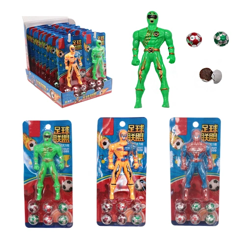 2023 New Product 3 in 1 Football Man Toy Chocolate Ball Candy