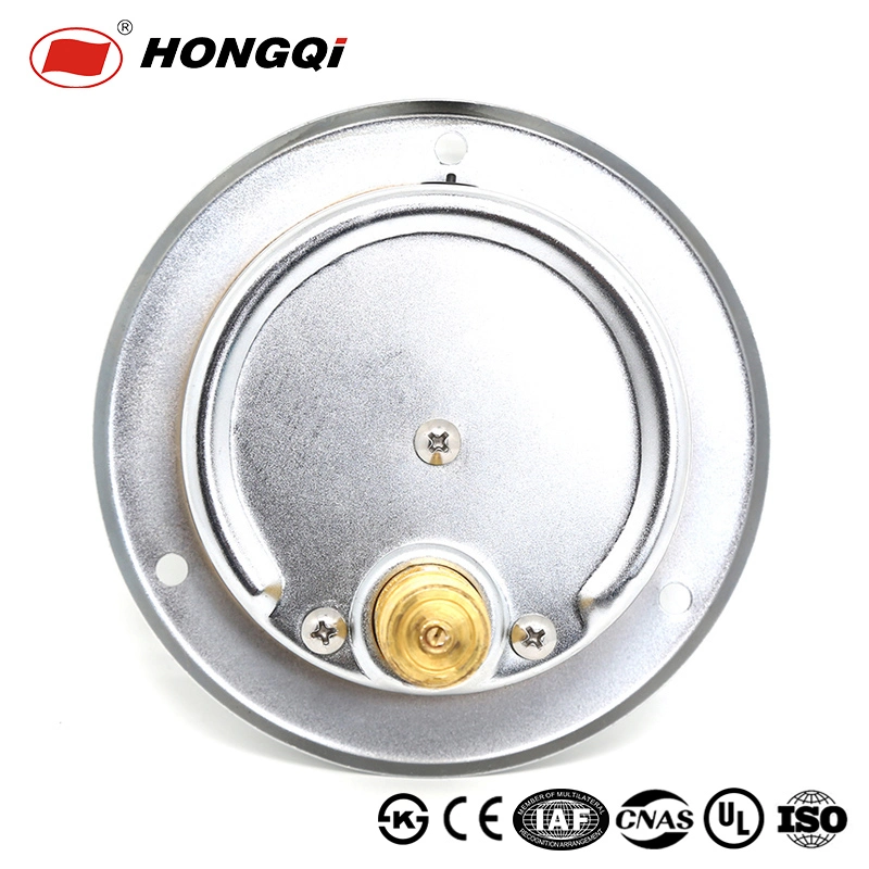 100mm Liquid Filled Gas Pressure Gauge Manometer Stainless Steel Case Back Mount Pressure Meter with Flange