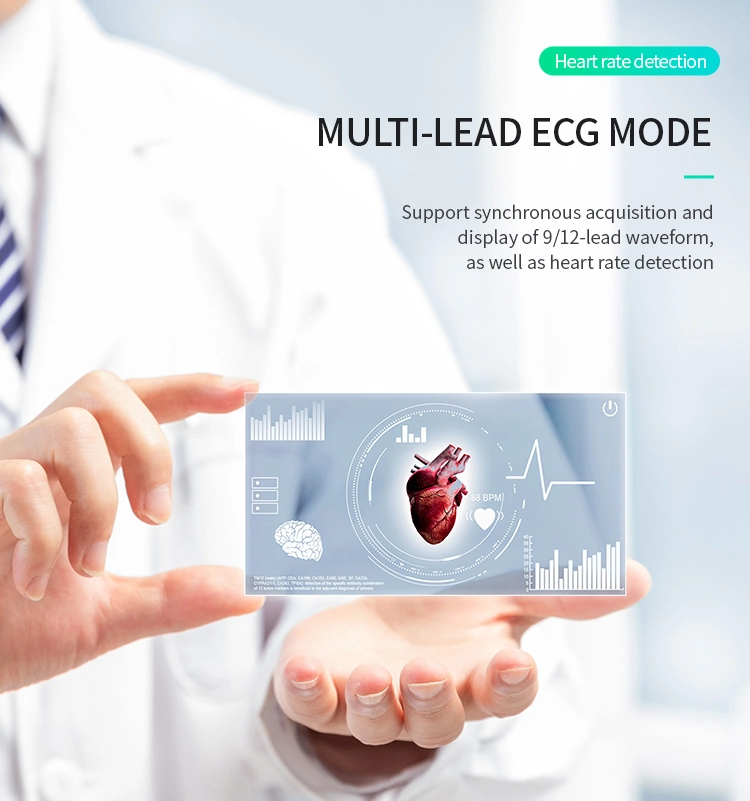 Máquina de ECG, electrocardiograma, máquina portátil de ECG, máquina de ECG Portabl, máquina de ECG de 12 derivaciones