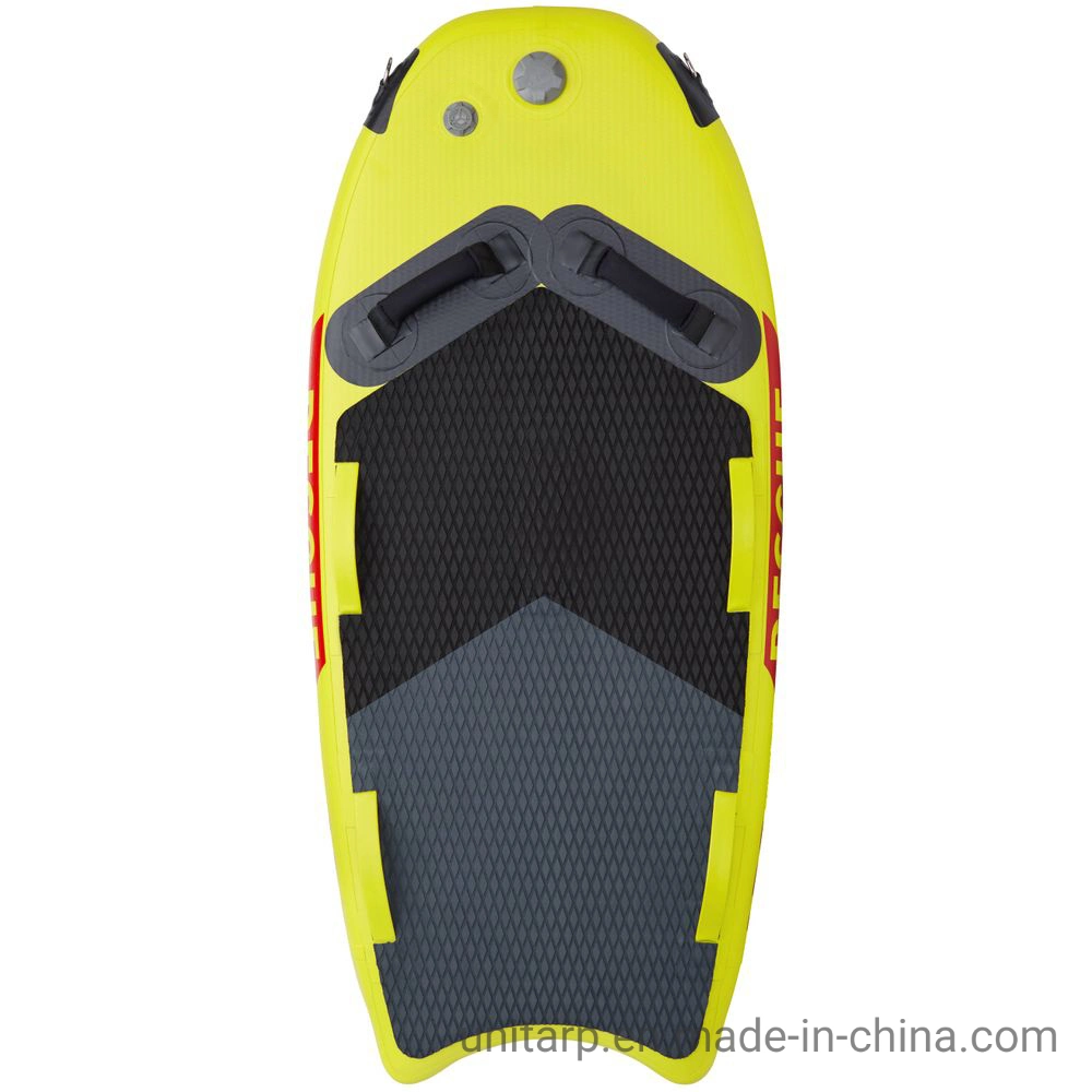 168X99X10cm Yellow Lifeguard Drop Stitch Fabric Inflatable Life Saving Board Rescue Sled Behind Jet Ski