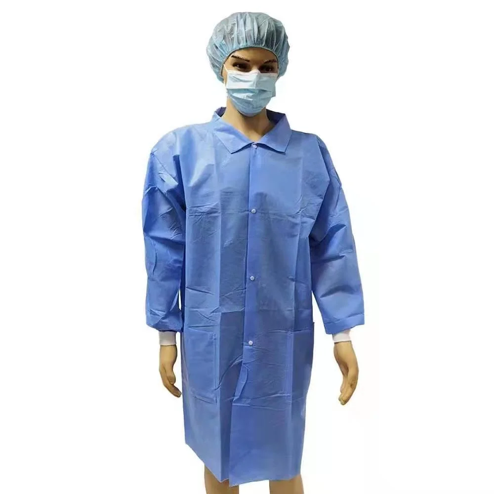 Best Price with Ce ISO Certificate Disposable Nonwoven PP Lab Coat