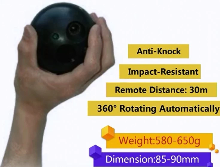 Throwable Surveillance Ball Camera for Searching and Monitoring Objects at Dangerous Places