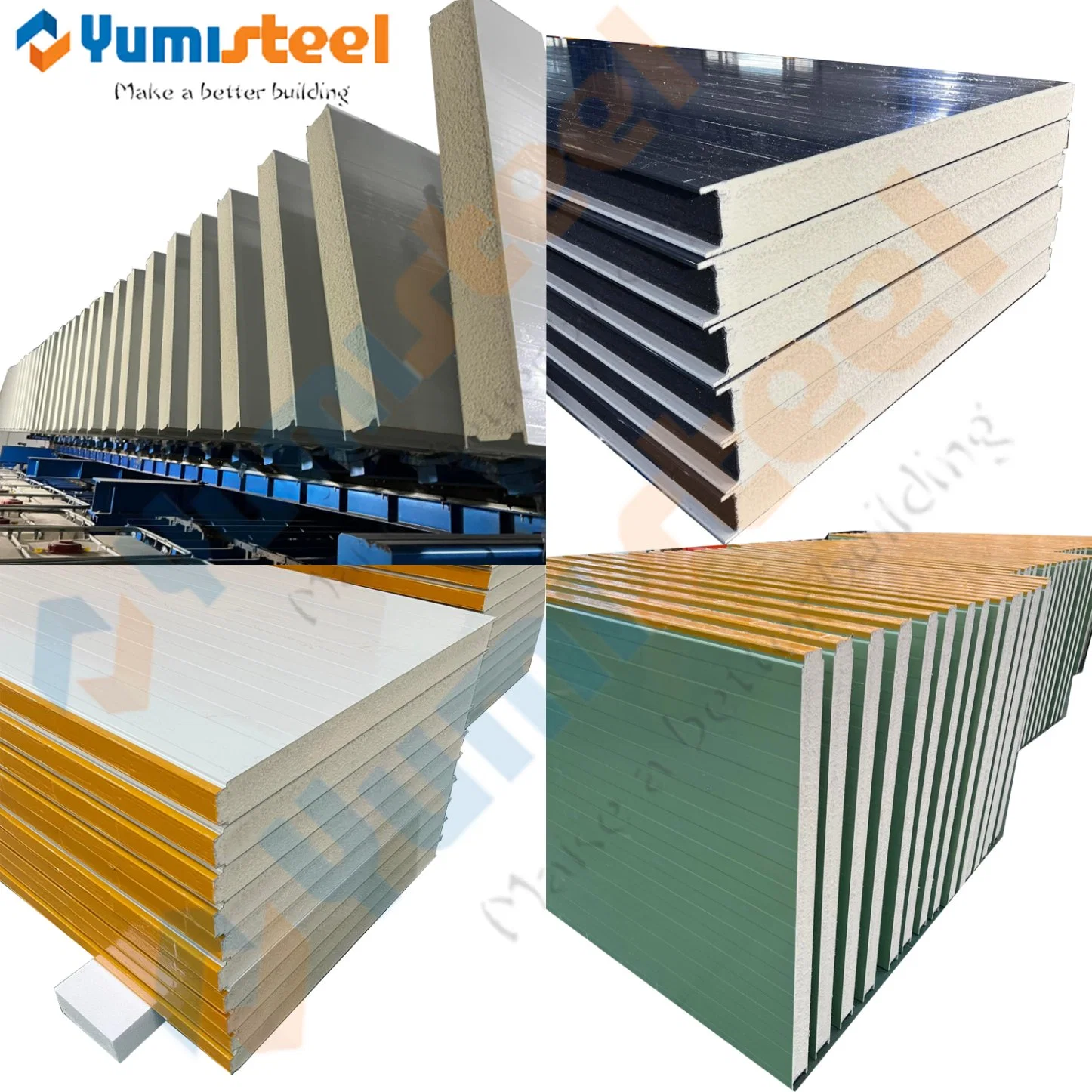 Machine Made Cold Storage PIR/PUR/PU Foam Insulated Ceiling/Wall Sandwich Panels