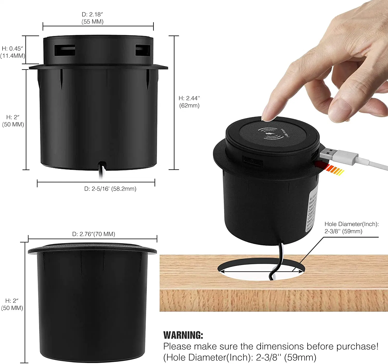 Hot vendre longue distance de charge sans fil rapide avec un téléphone mobile