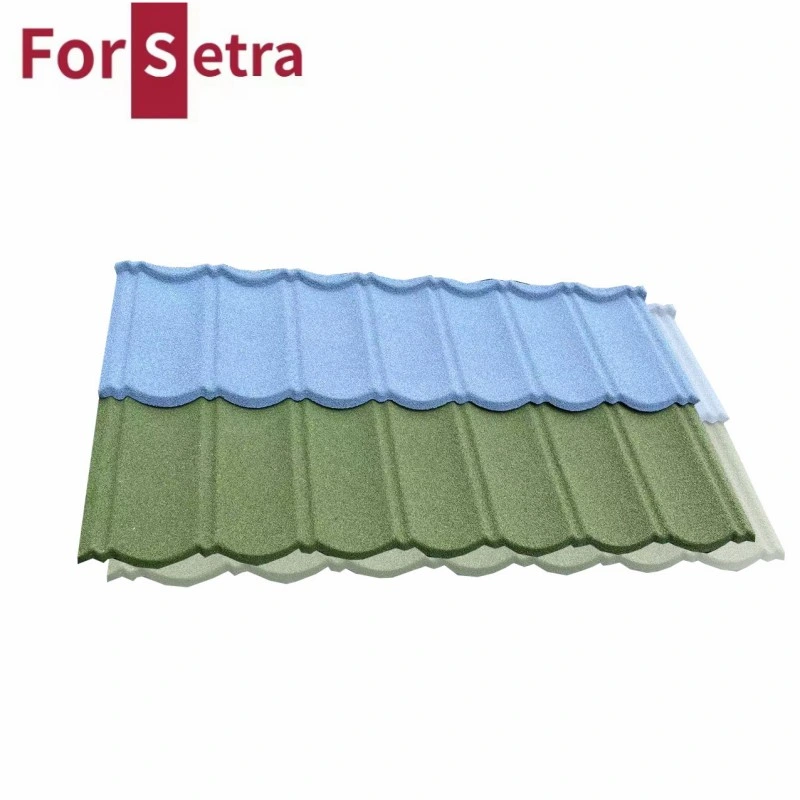 Corrugated Roof Color New Building Material Heat Insulation Metal Stone Coated Roofing Tiles with Accessories
