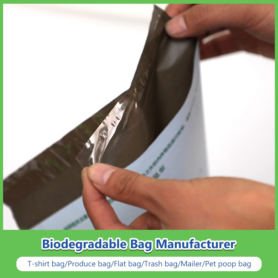 Customized 100% biodegradável e compostável Mailing Poly, Mailer, Envelope com janela Fabricante de sacos/Fábrica para SME/DHL/Fedux/UPS com TUV/FDA/Ok da compostagem Home