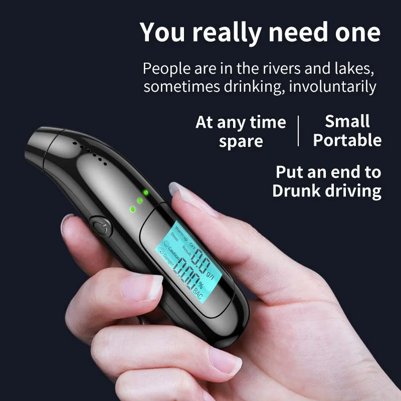 Factory Digital Alcohol Breathalyzer Portable Breath Tester Accurate Readings Alcohol Tester