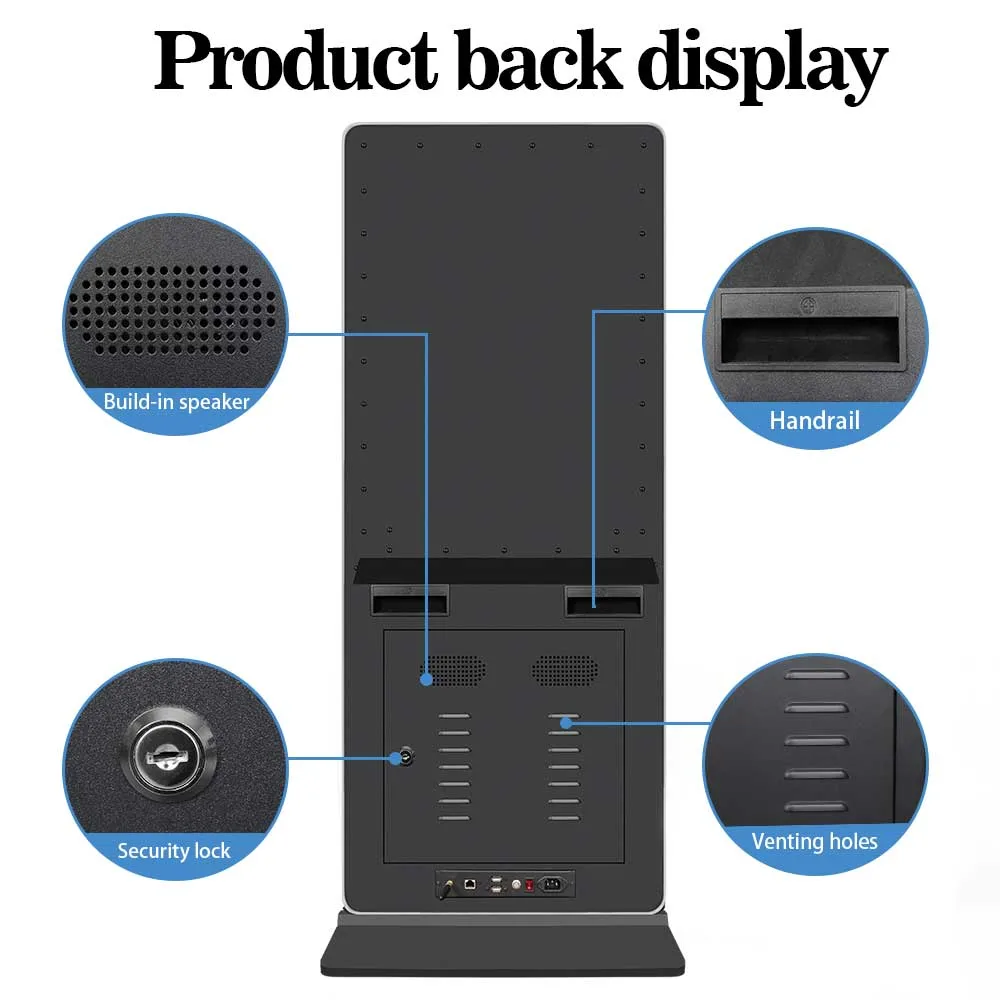 43 49 Inch Indoor Capacitive Touch Screen Monitors 4K LCD Digital Signage Media Advertising Player