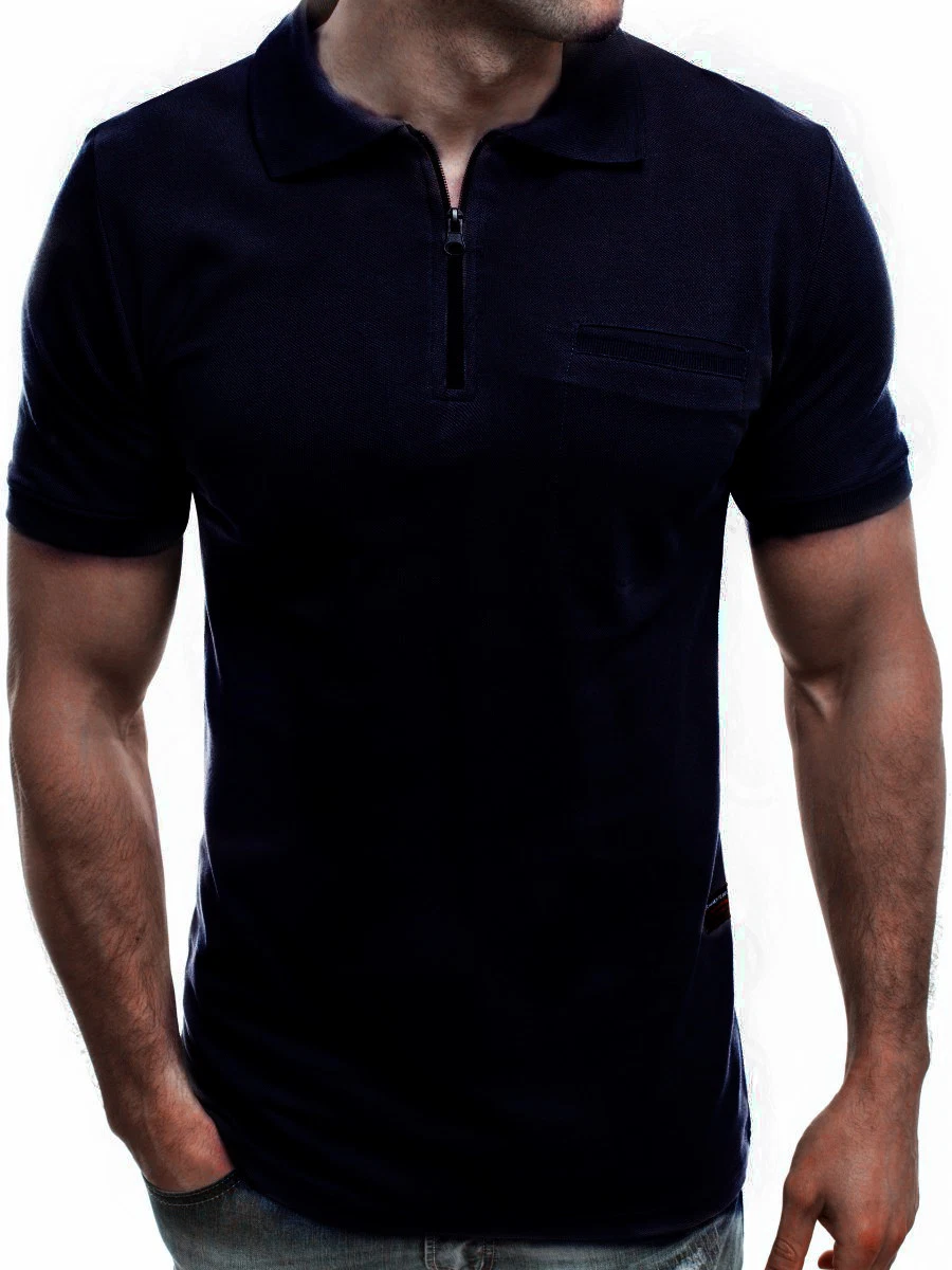 Wholesale/Supplier Men Polo Shirt Short Sleeve Shirts Golf Polo Clothing Summer Streetwear Casual Fashion Zipper Tops