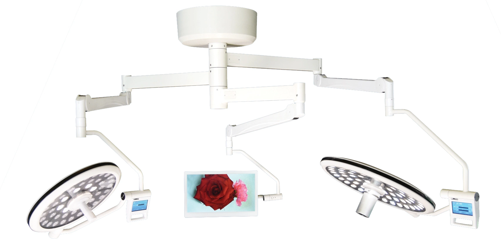 LED Operation Light Ks-7050 Dual Head with Triple Arm with Medical Grade Monitor