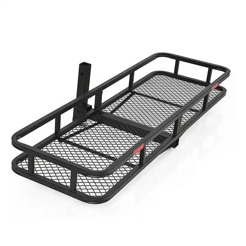 Hitch Mount Cargo Carrier 60" X 24.4" X 13.8" Folding Cargo Rack Rear Hitch Tray Luggage Basket with 500 Lb Capacity Fits 2" Rec