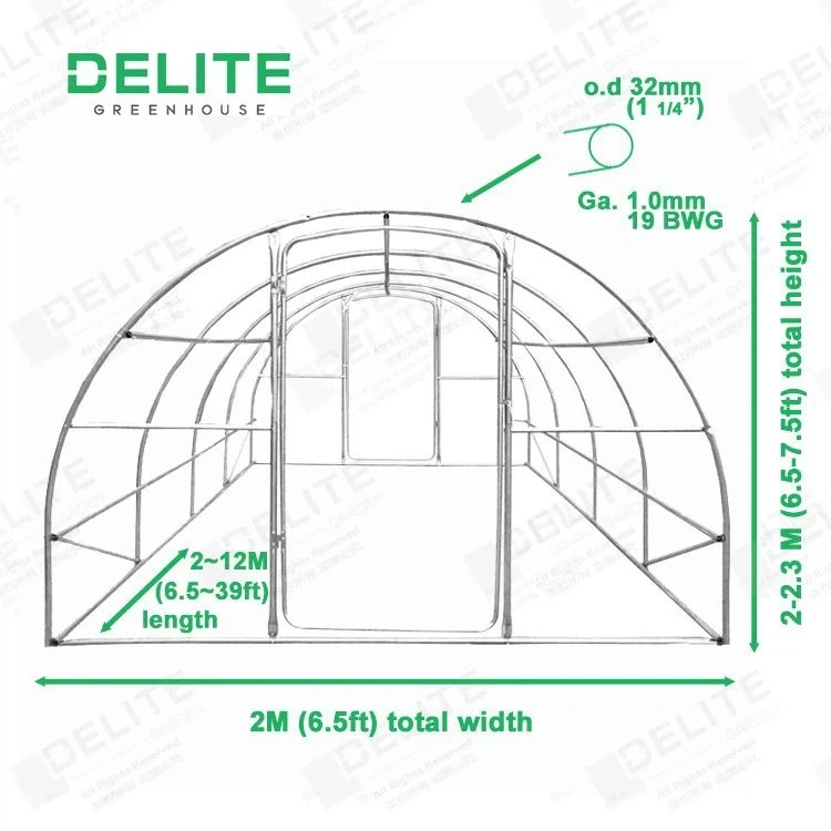 2m Wide Small Plant Backyard Greenhouse Use Indoor & Outdoor