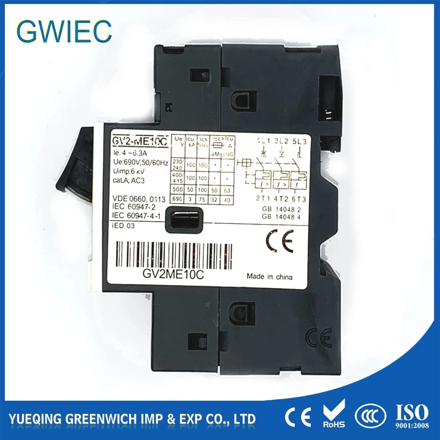 High quality/High cost performance  0.4-0.63 0.63-1.0 Breaker Overload Overcurrent Protection Motor Circuit Protector