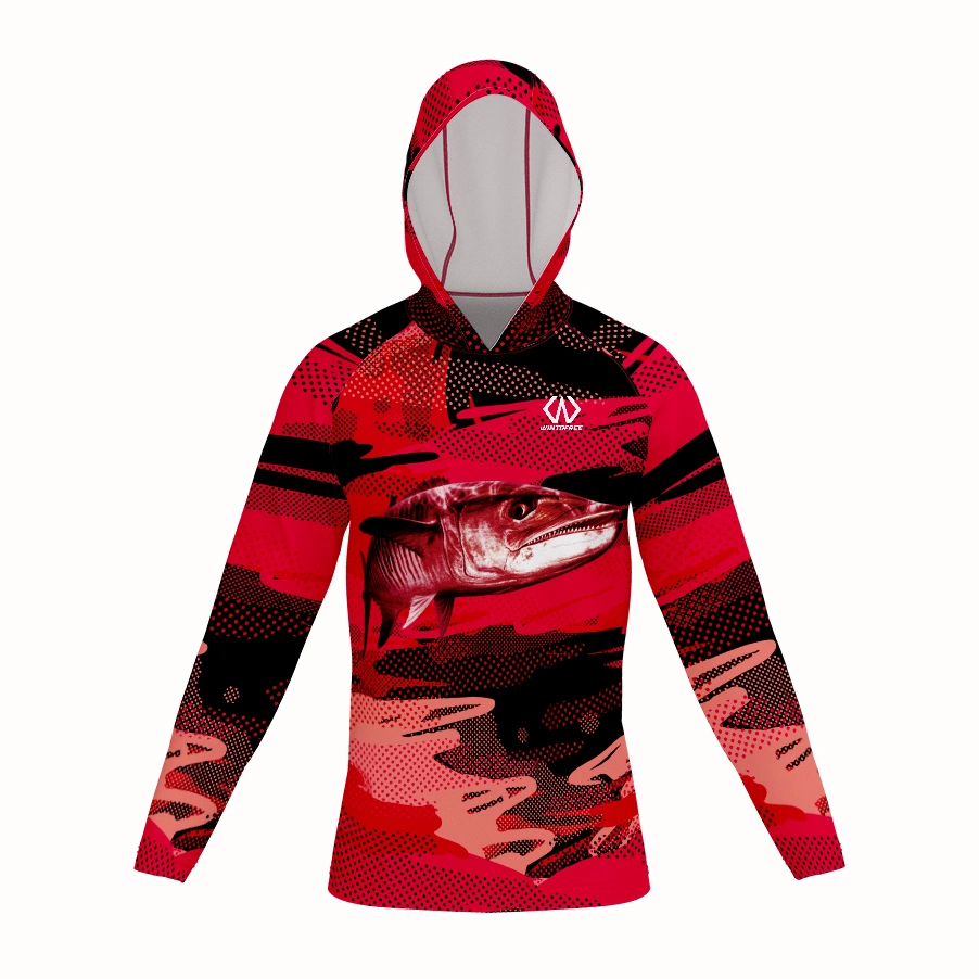 UV Sun Protection Wholesale/Supplier Blank Polyester Fishing Womens Sun Hoodie Sublimated Fishing Jerseys