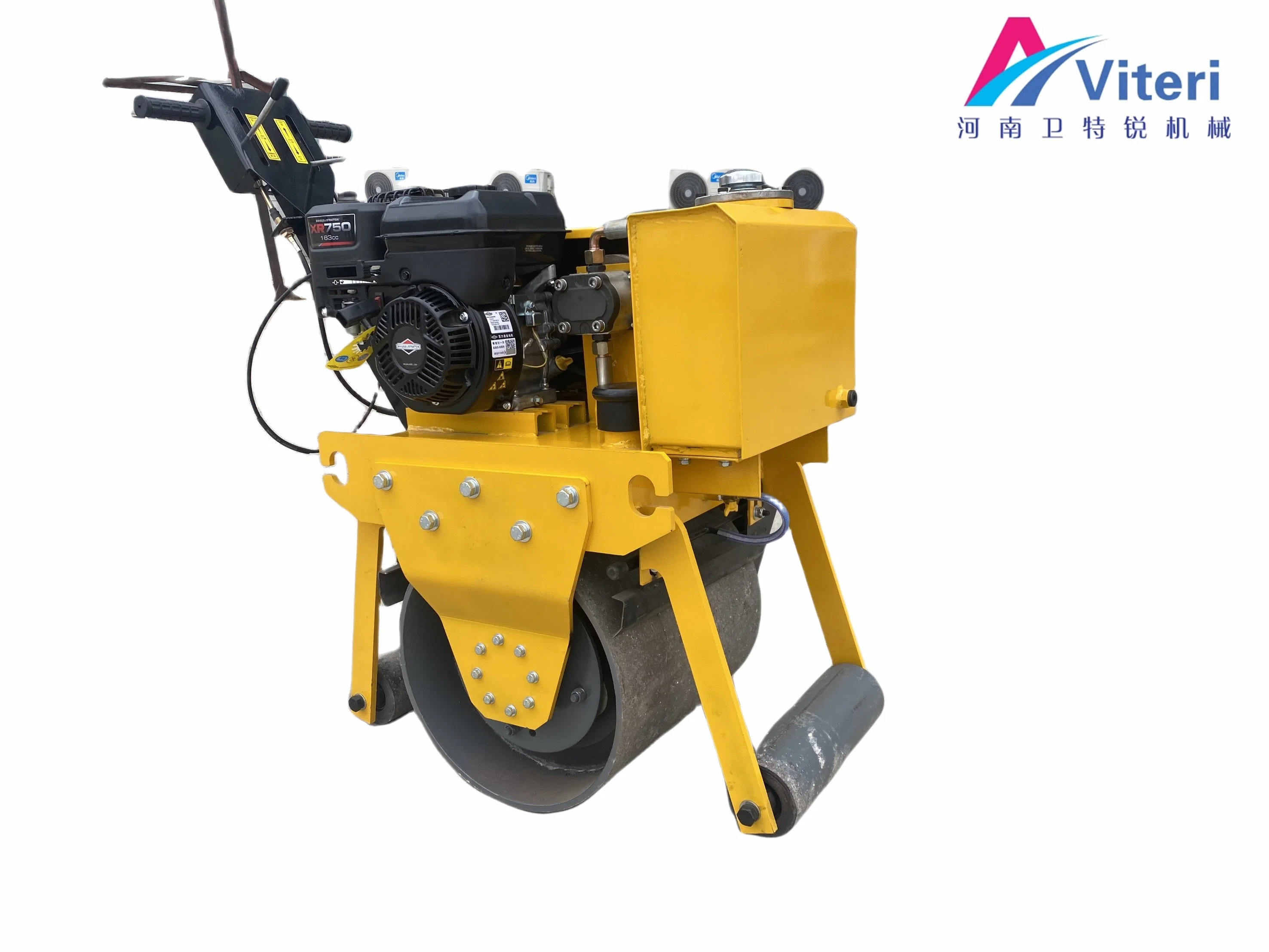 FVR-7005 Compacteur de surface Asphalt Mini Machinery Road Roller 600 kg bon marché Pousser manuellement le rouleau vibrant de route d'asphalte