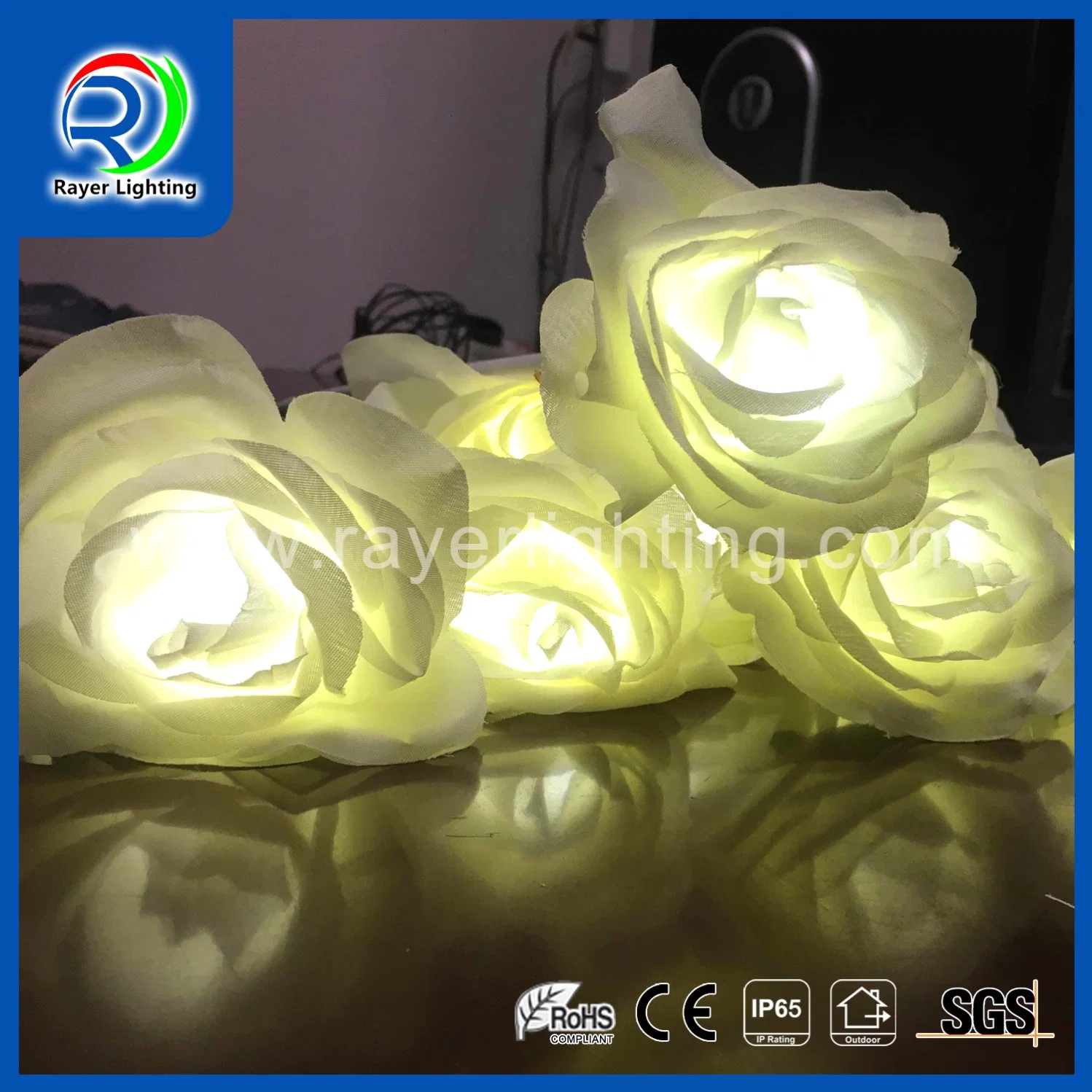 Garden Decoration Wedding Decoraction Square Light Artificial Light Rose Light