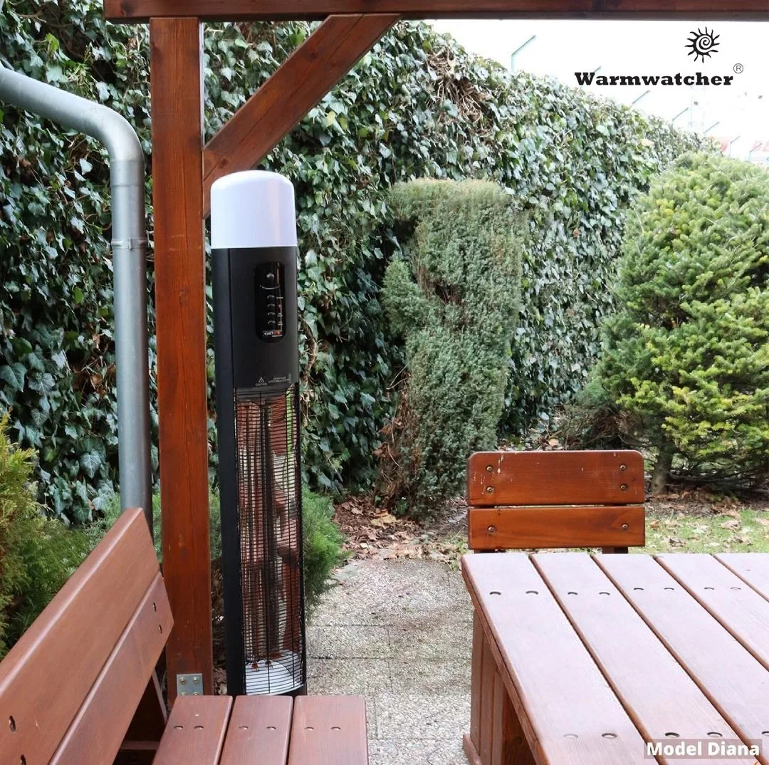 Chauffage d'extérieur Warmwatcher pour patio, terrasse, garage, balcon et mobilier de jardin électrique Diana.