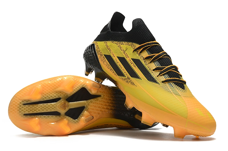 Botas de fútbol Speedflow Messi 1 fg de oro Solar hombres Zapatos de fútbol Deportes