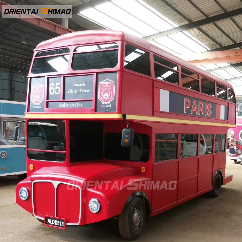 La reputación de alta durabilidad Mobile Double Decker Bus camión de la comida del restaurante