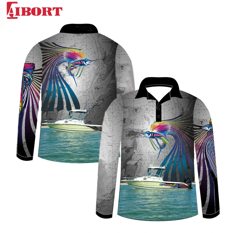 Aibort 2020 Custom Digital Print Logo Fishing T Shirt, Outdoors Quick Dry Fishing Jersey Wear (J-FS (15))