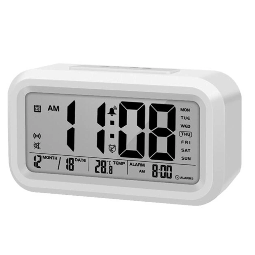 Smart Talking Digital Desktop Clock LCD Mini Temperaturanzeige