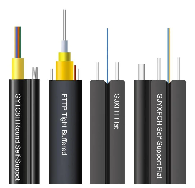 FTTH Low Friction GYFTY Flat Fiber Optic/Optical with Anatel Certificate