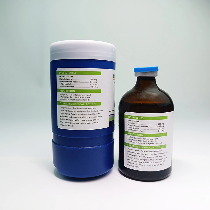 Veterinary Injectable Drugs Phenylbutazone 20% Injectable Solution for Horses Use, 100ml