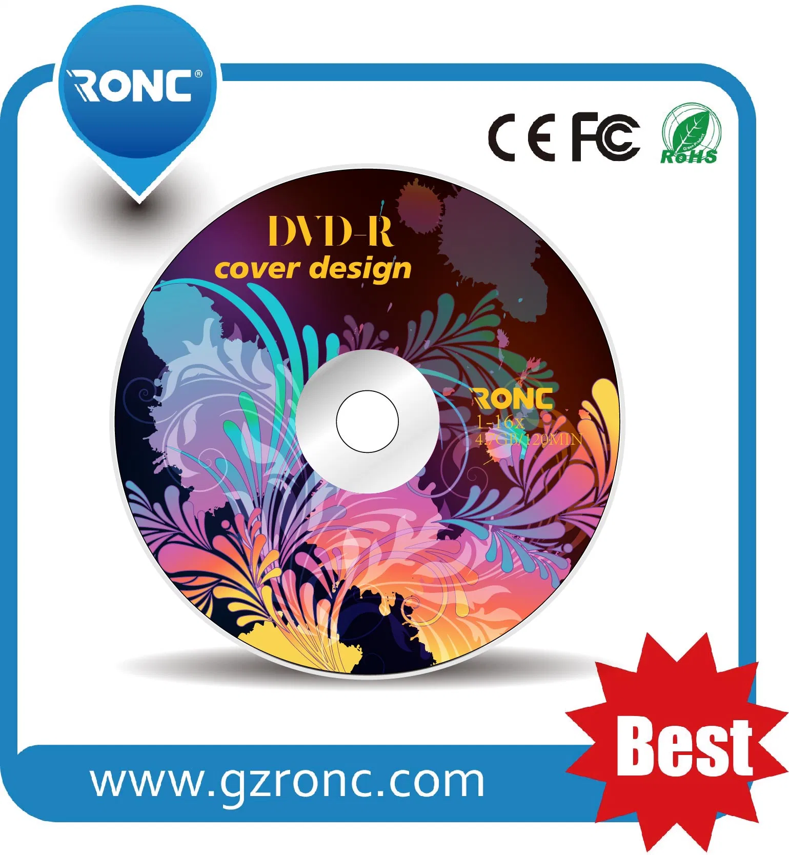 Promotional Blank DVD 4.7GB with 50PCS Shrinkwrap Package