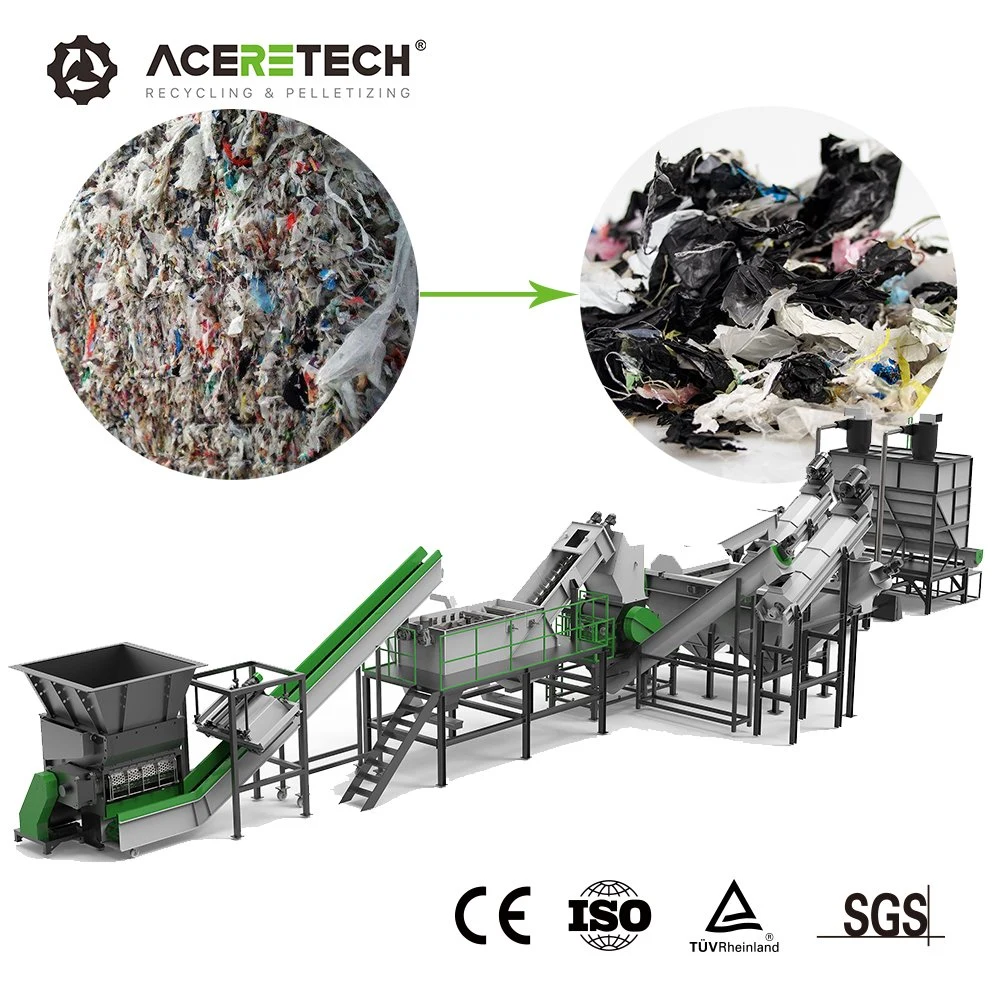 Private Label Plastic PE Waste Tyre Recycling Washing Machinery