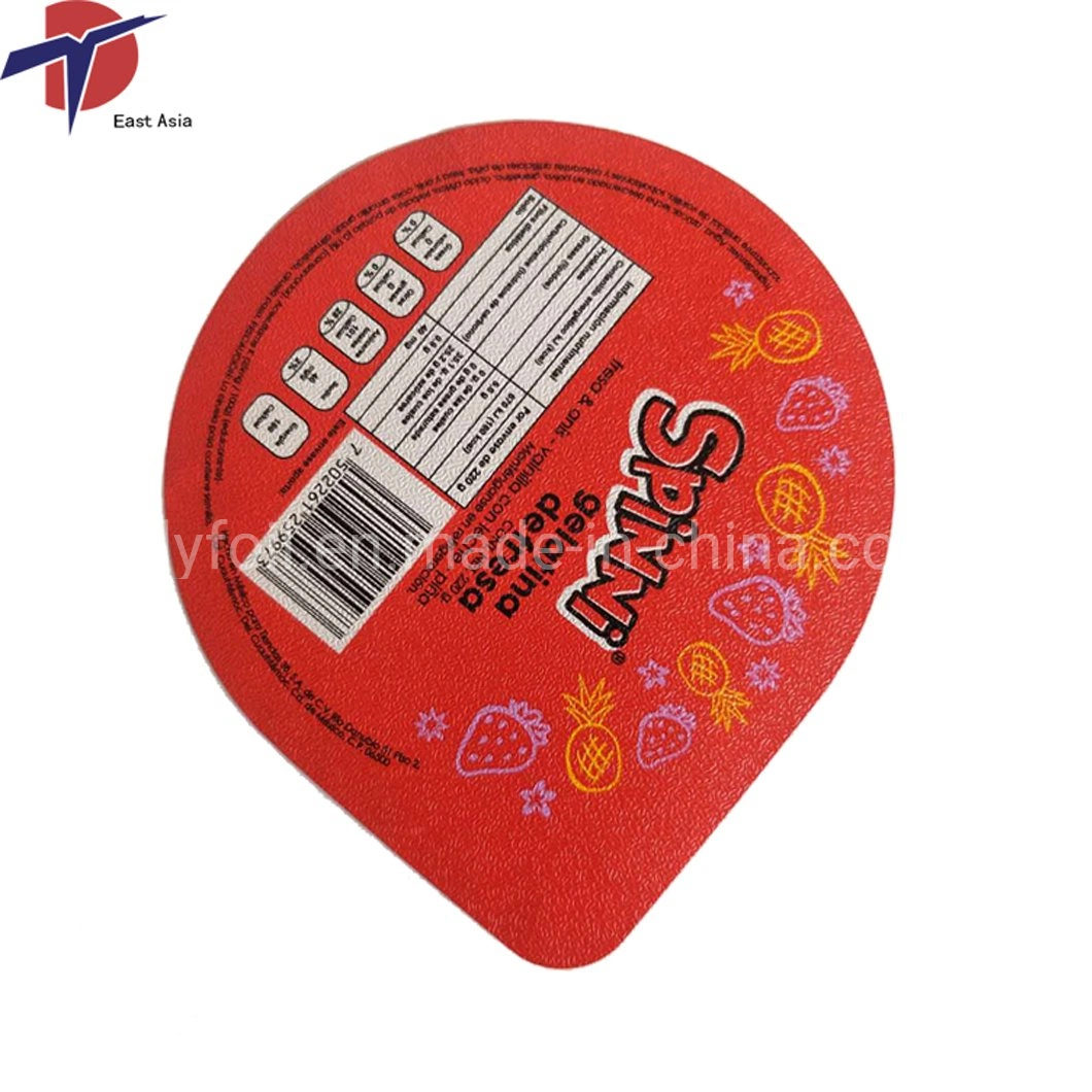 Dairy Packaging Materials Die Cut Aluminum Lids Foil for Yogurt Cup