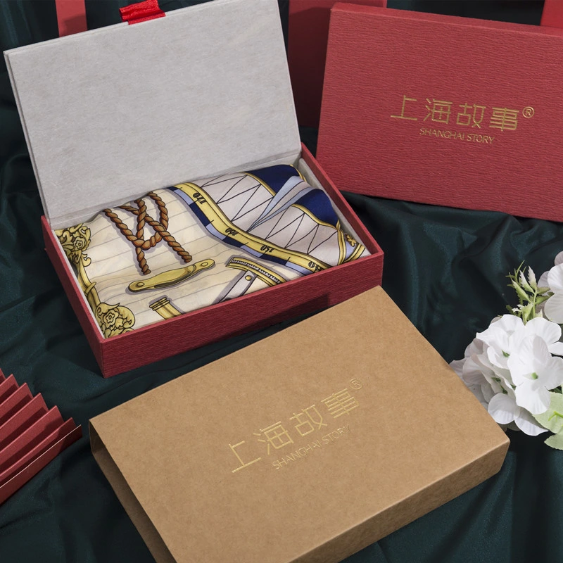 Design Art Papier Custom Seide Schals Geschenk Verpackung Box