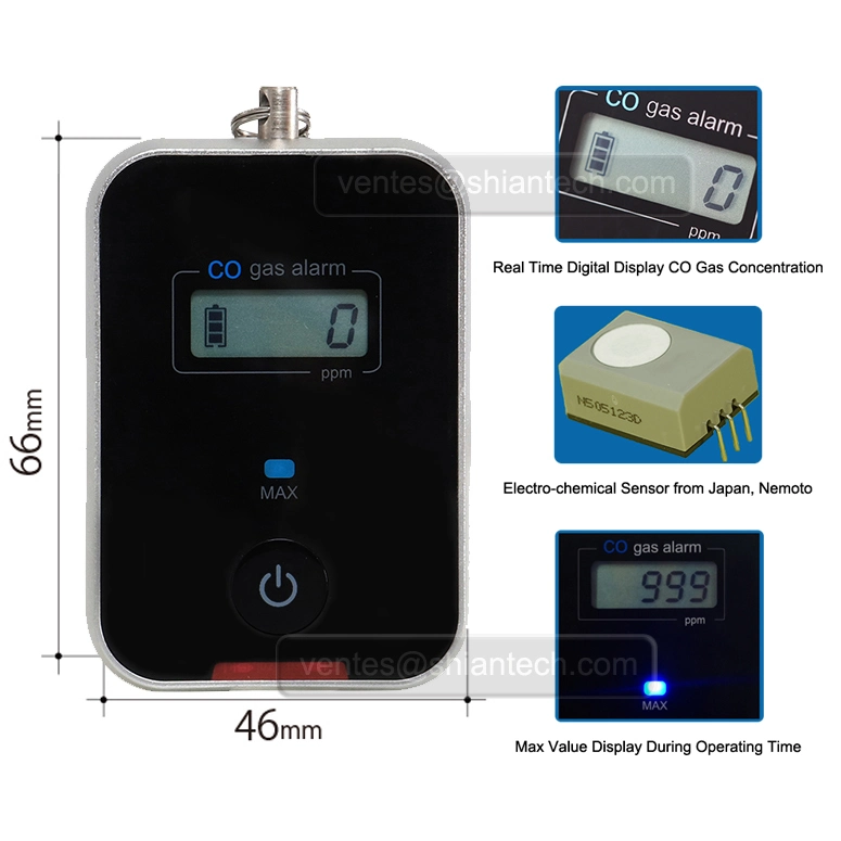 999ppm Co Gas Detector Carbon Monoxide SA-V1000