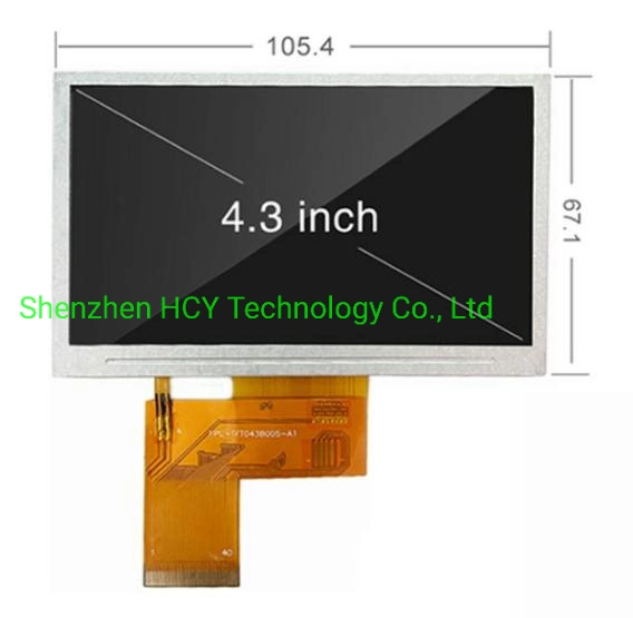 4.3-Inch Color LCD Display Module for Use in Medical, Handheld Devices, and Instrument Industries with Multiple Applications