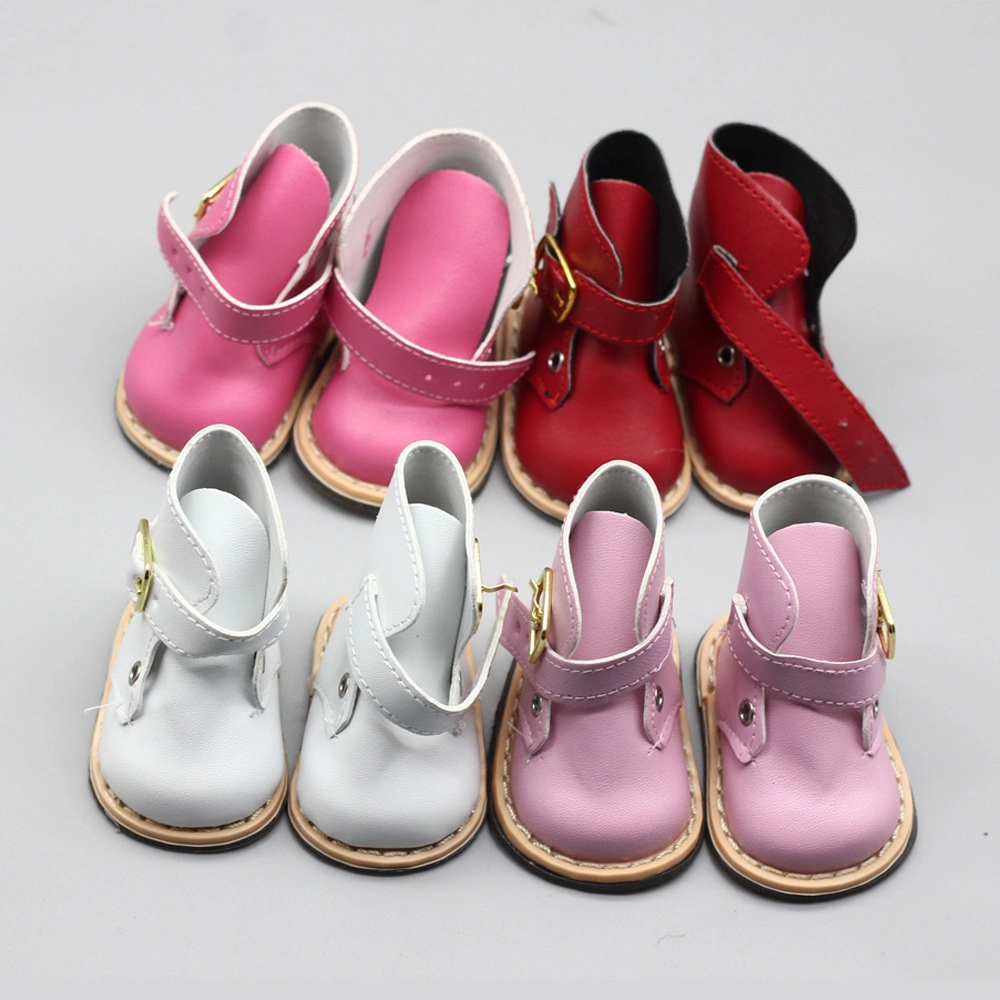 China Supplier Economic Type Cheap Shiny PU Boots 18 Inch America Girl Doll Shoes