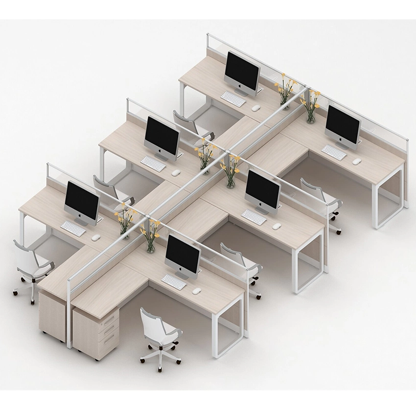 Customized Wooden Office Table Workstation Partition Administrative Staff Single Person Desk