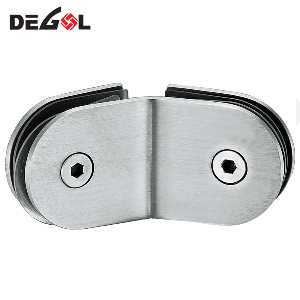 Stainless Steel 90 Degree Glass-to-Glass Clamp for Bathroom