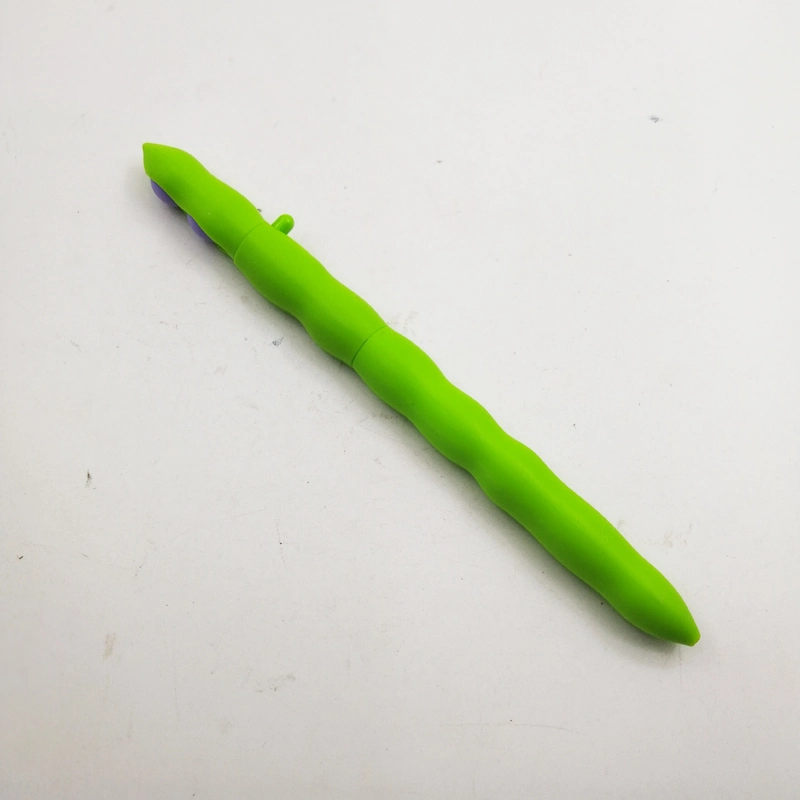 Novelty Cute Bean Shaped Ball Pen Plastic Pea Gel Pen