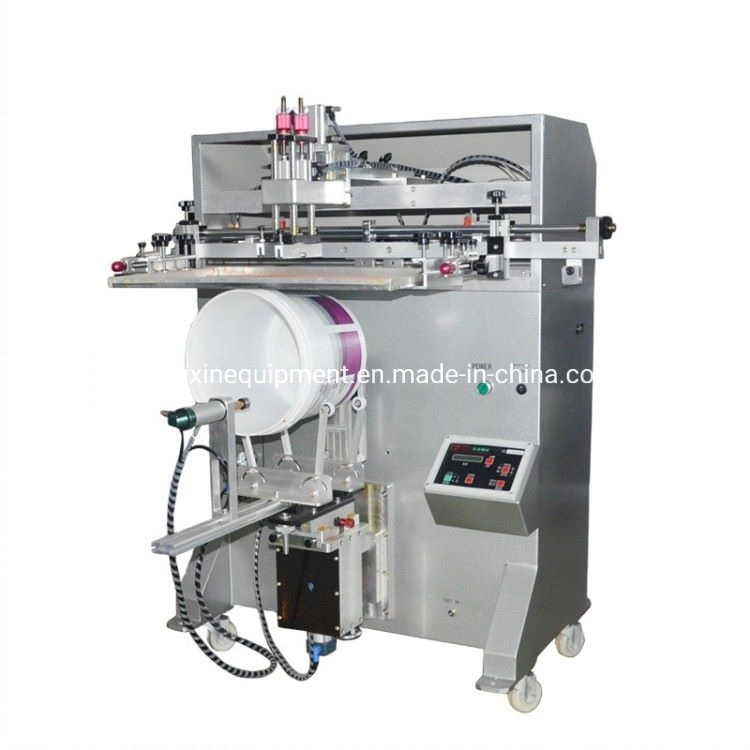 Cylindrical Screen Printing Machine for Cup Bottle Bucket Round Container