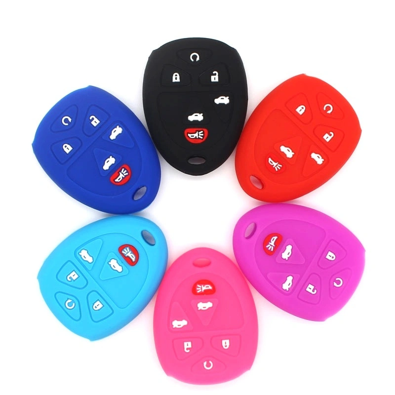 6 Buttons Silicone Key Case for Chevrolet Car