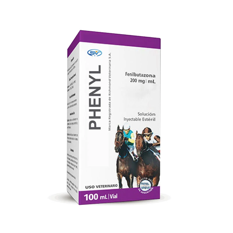 Medicamentos veterinarios inyectables Phenylbutazone 20% solución inyectable para el uso de caballos, 100ml