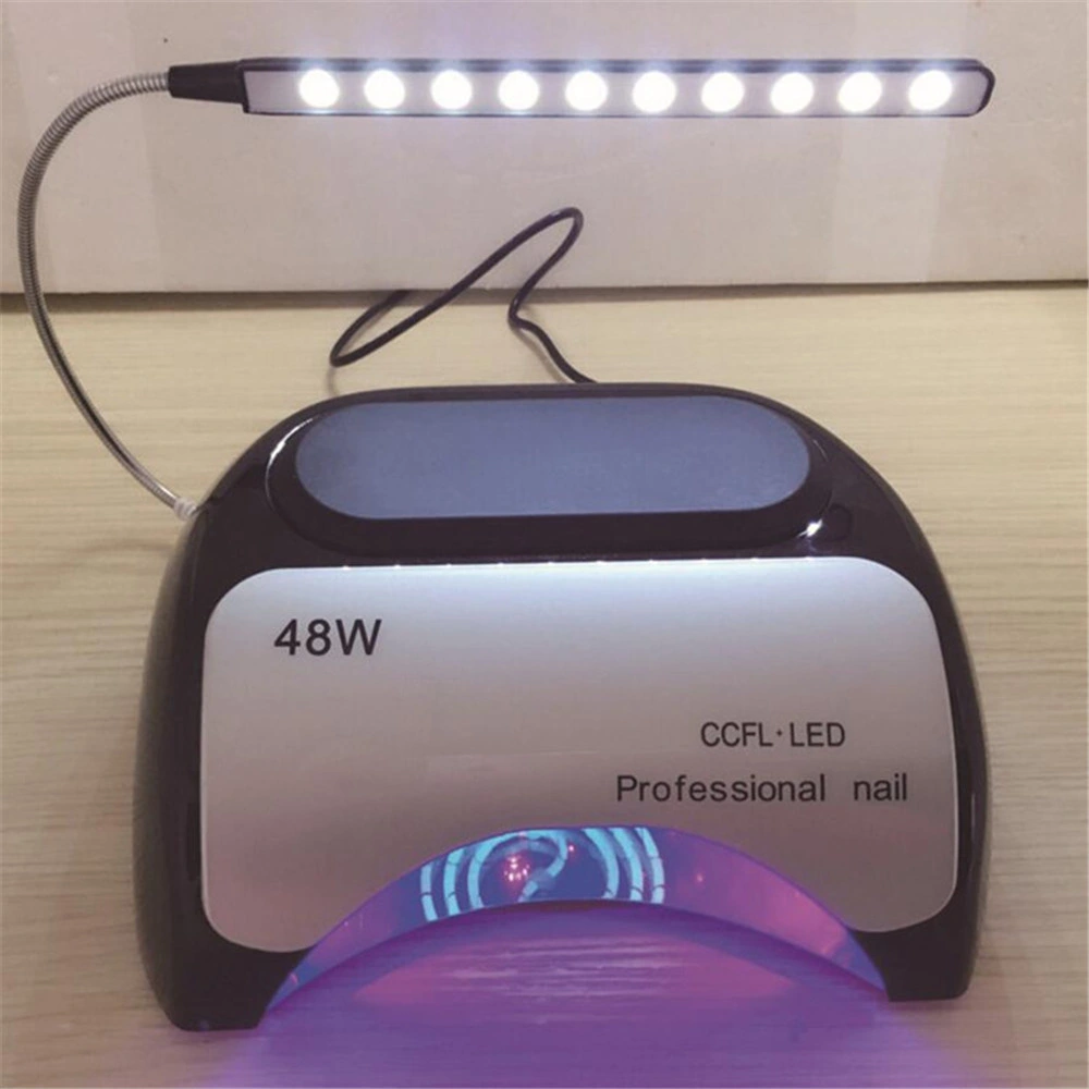 48W 2 in 1 Nail Art Gel Polish Light LED UV Lamp with Table Lamp