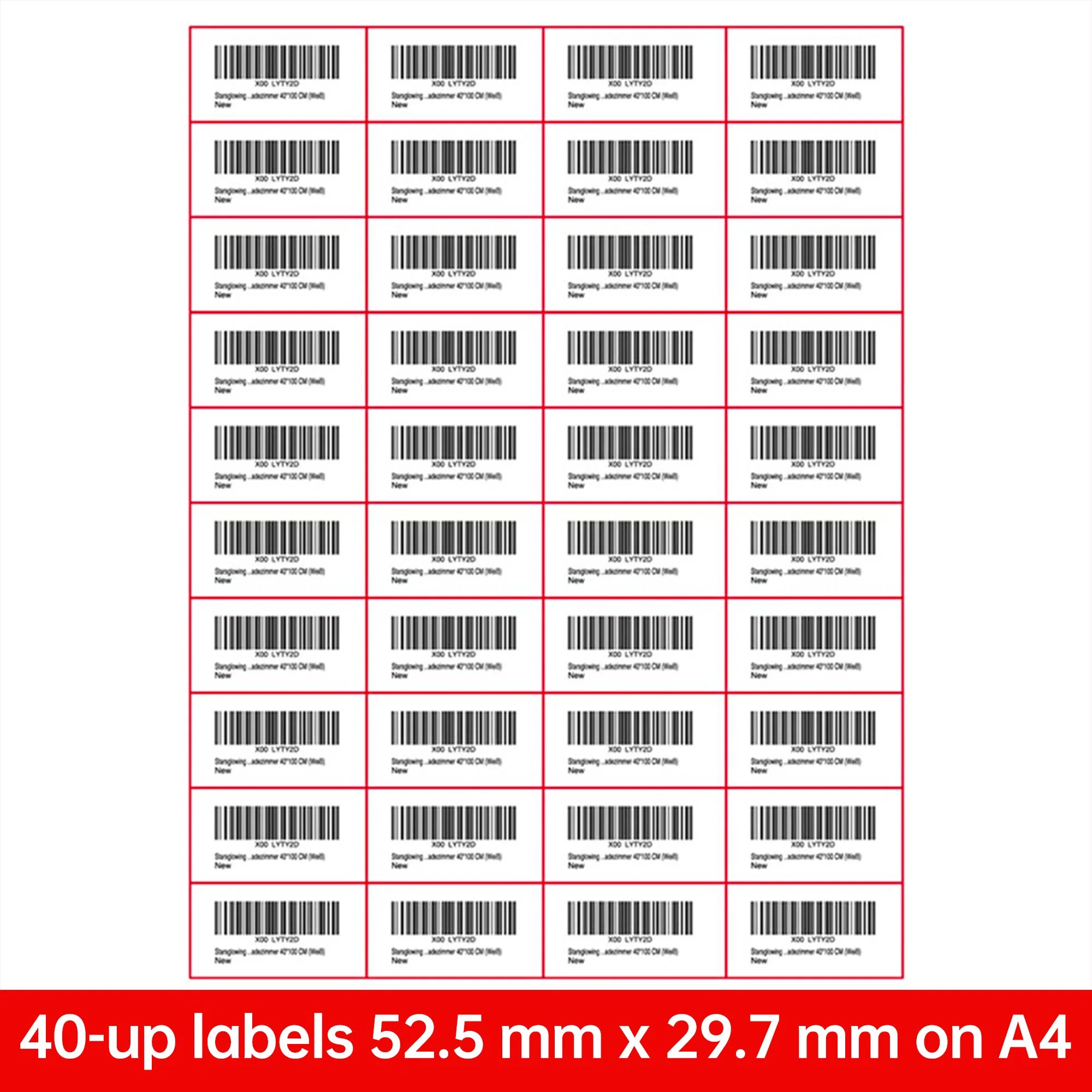 Die Cut Self Address Blank Stickers White A4 Woodfree Paper Shipping Label for Amazon Fba Half Sheet Labels