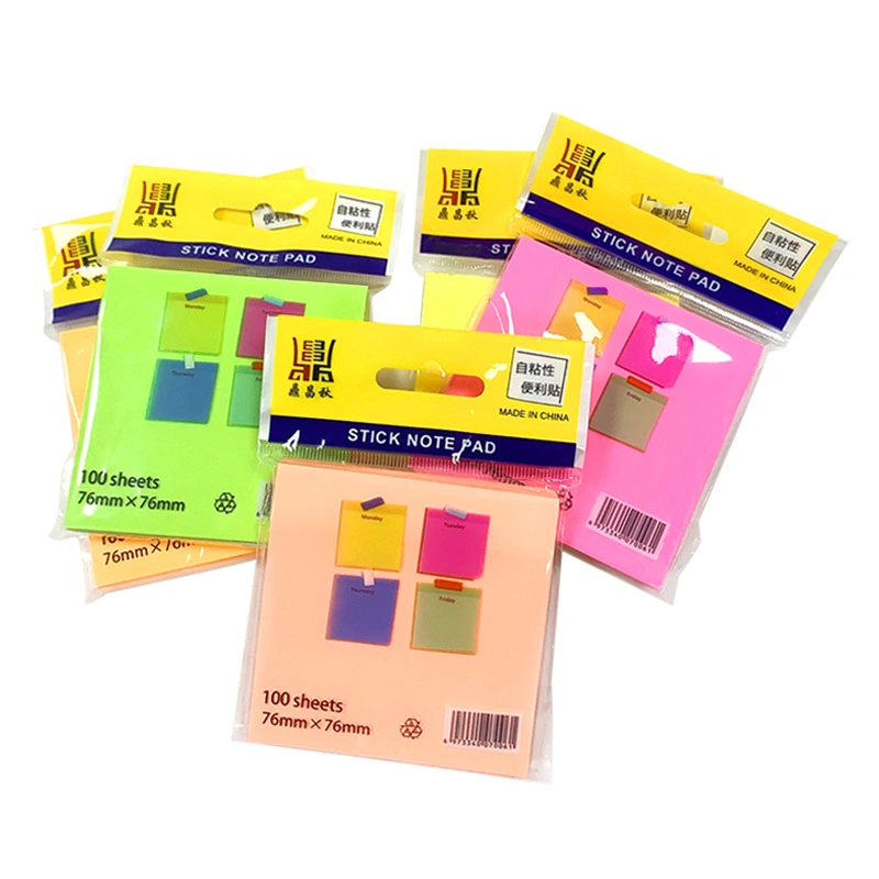 Fluorescent Notes Simple and Removable Solid Color Notes This Office Note-Taking for Students N Times