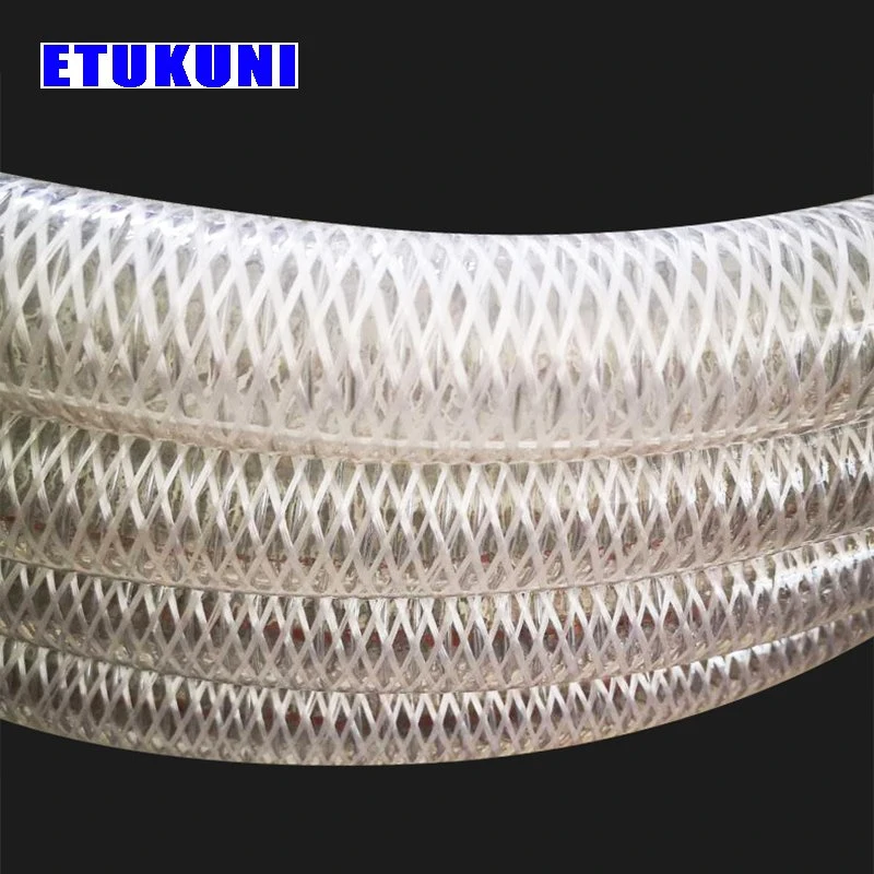 Tensile PVC Clear Spiral Steel Wire Polyester Reinforced Spring Transparent Duty Water Hose for Agriculture