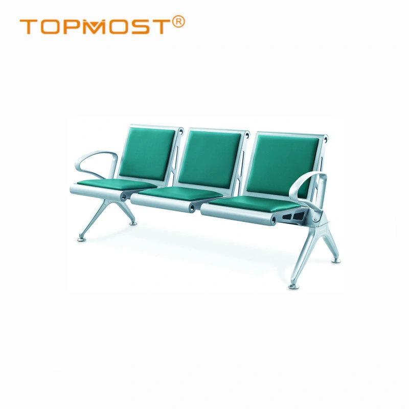 Professional and Durable Public Place Comfortable Metal 3-Seater Waiting Chair