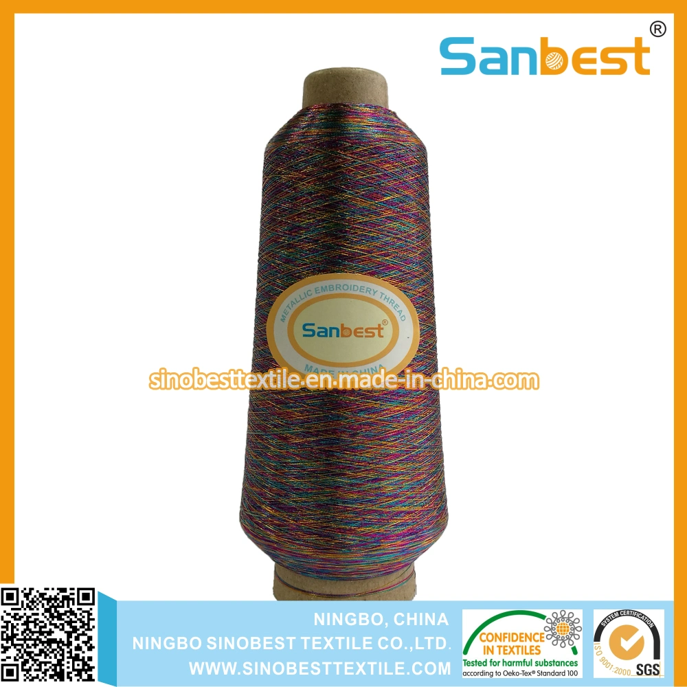 Metallic Thread 150d/1 Metallic Embroidery Thread with Plastic Cone Embroidery Thread