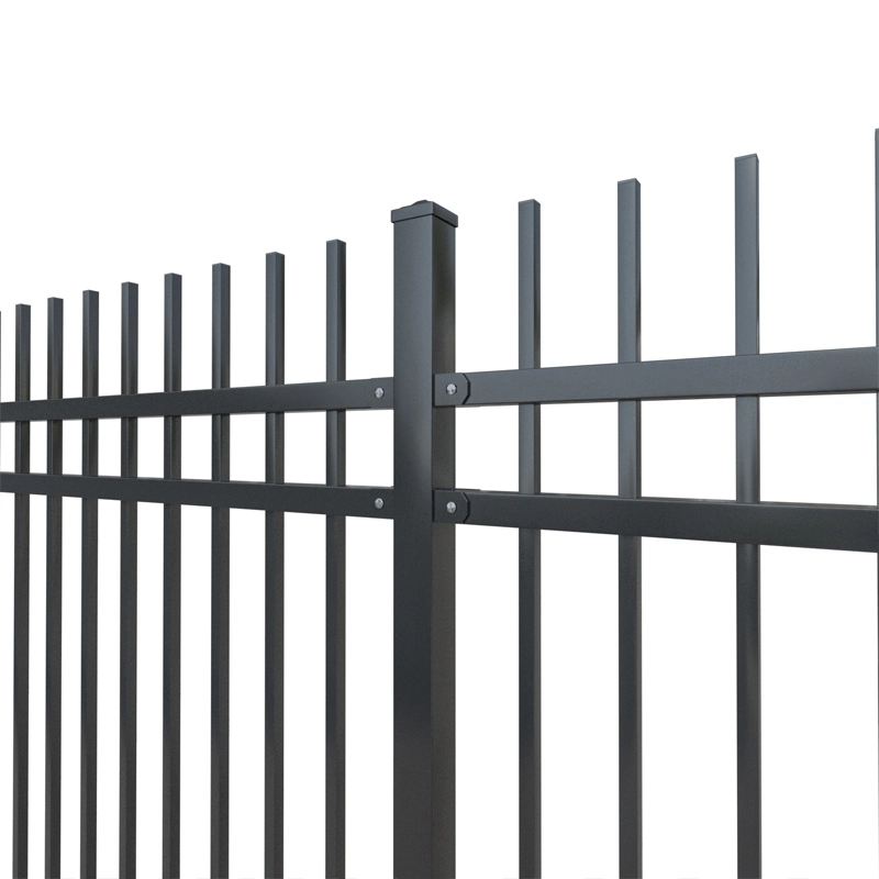 Metalx Color Outdoor Steel Fence 6FT X 8FT Steel Fence for Sale Tubular Steel Corner Fence Post